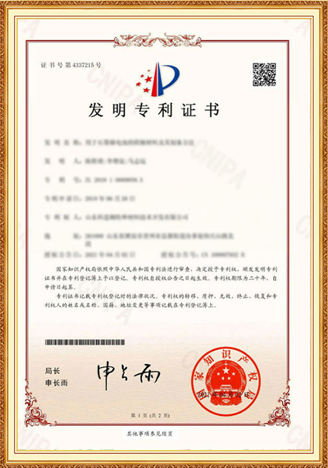 Certificate of honor